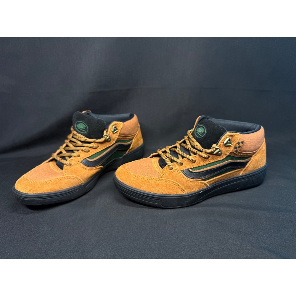 New Unisex Vans Skate Zahba Mid Men US 6 Glazed Ginger Brown Green - Picture 2 of 8